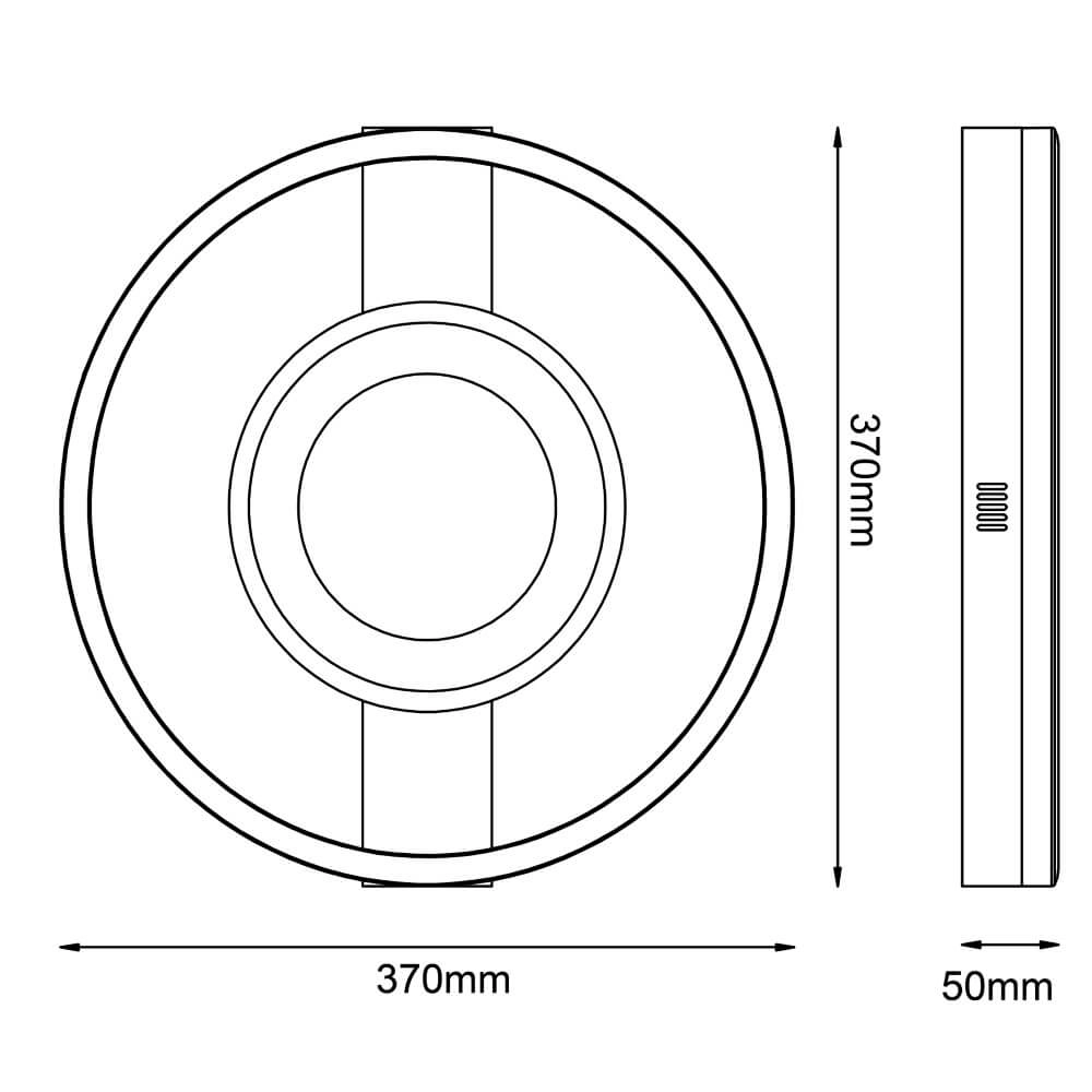 Plafondlamp Maureen Ø 37cm zwart Brilliant 4004353420061