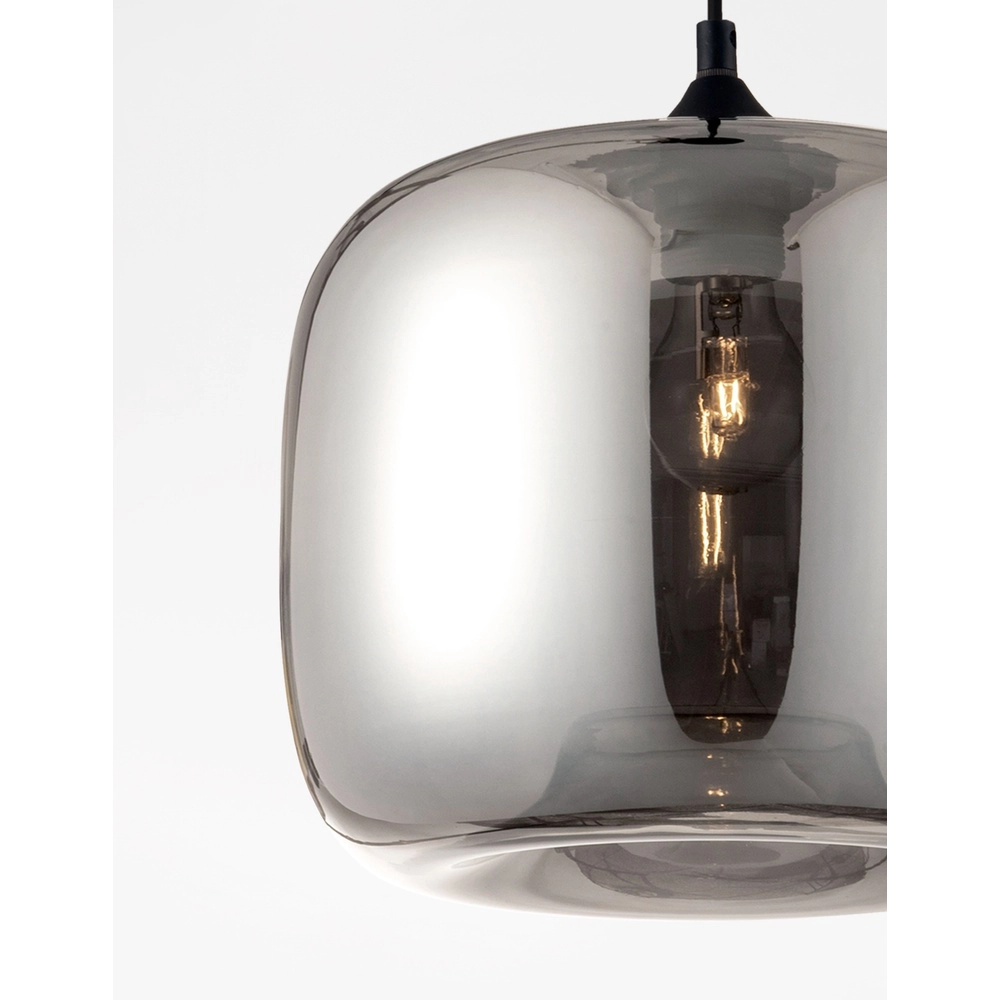 Hanglamp Savaz chroom glas Ø 28 x 23cm Lyora 5212017421272