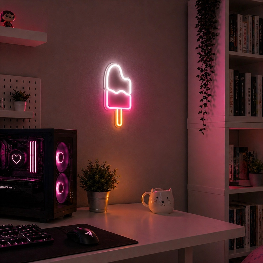 Neon wandlamp Neon-Tales ijsje Brilliant 4004353476952
