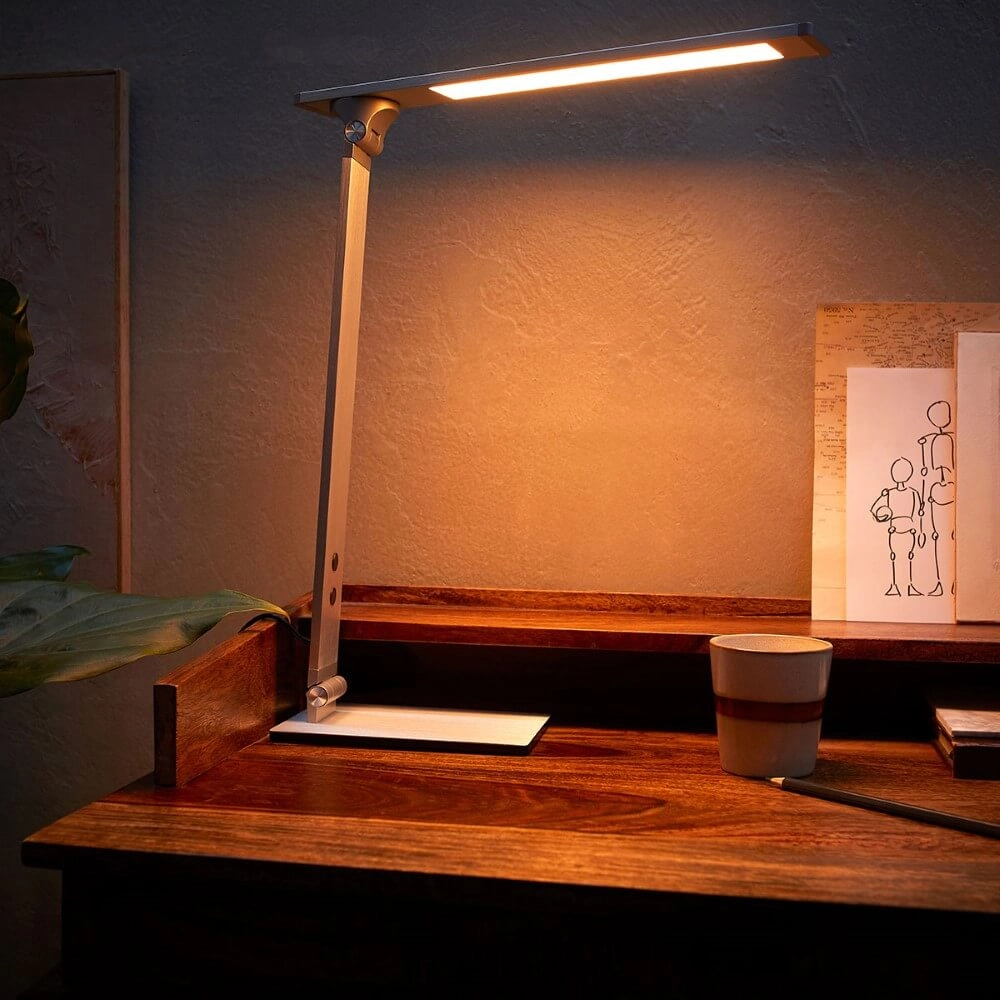 Strakke bureaulamp Serenade LED grijs Steinhauer 8712746132649