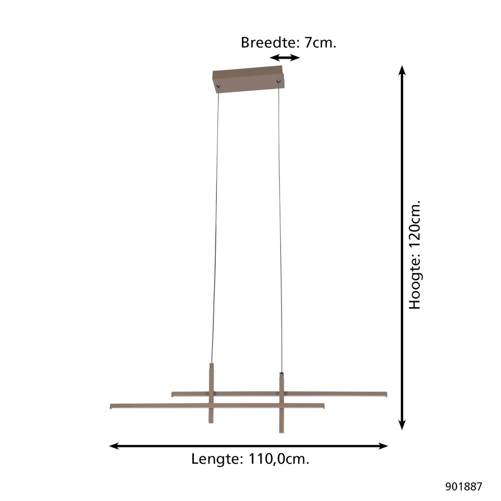 Design hanglamp Trepiliano zand bruin Eglo 9008606356676