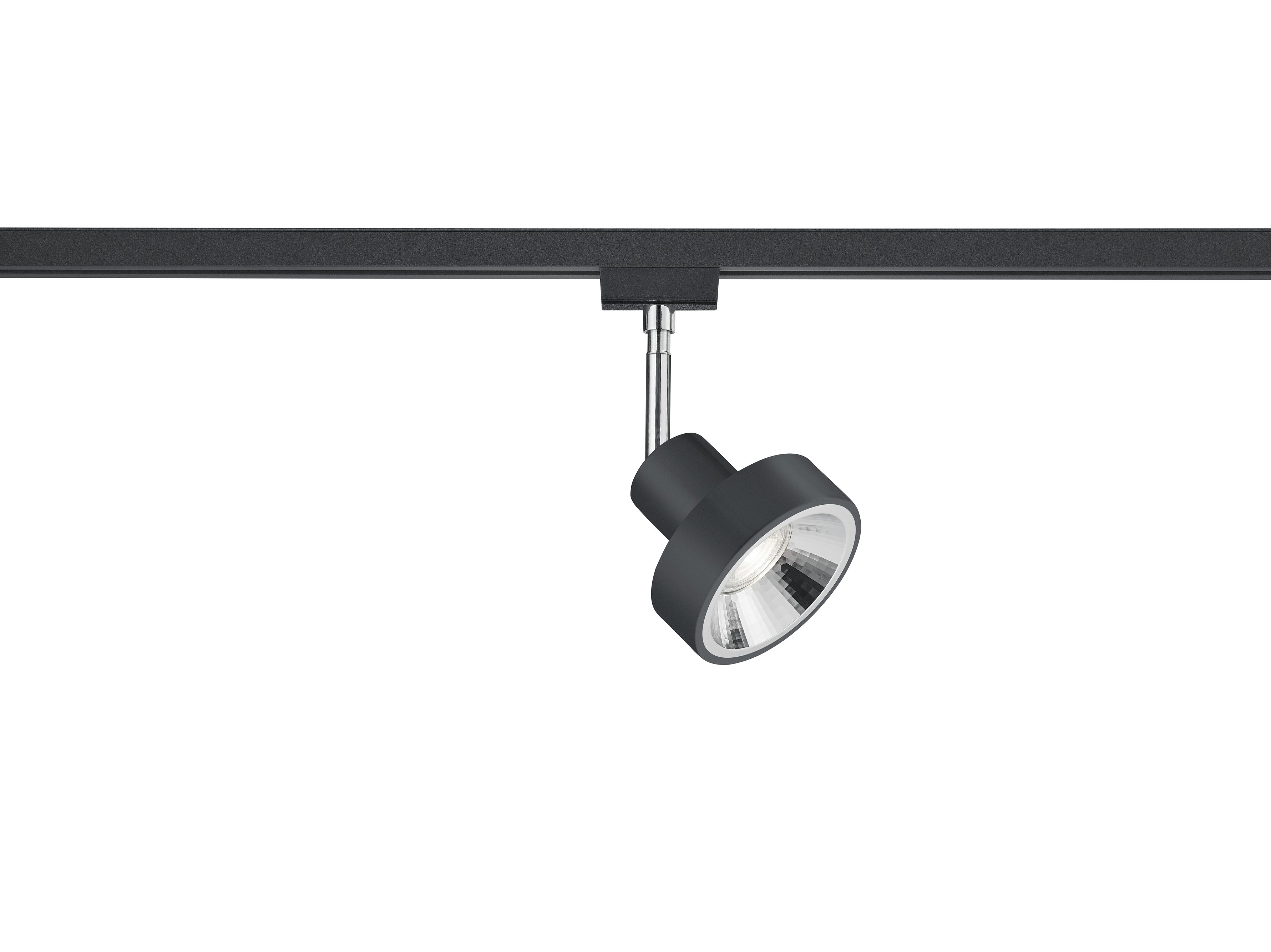 2-fase rail spot Duoline zwart met chroom