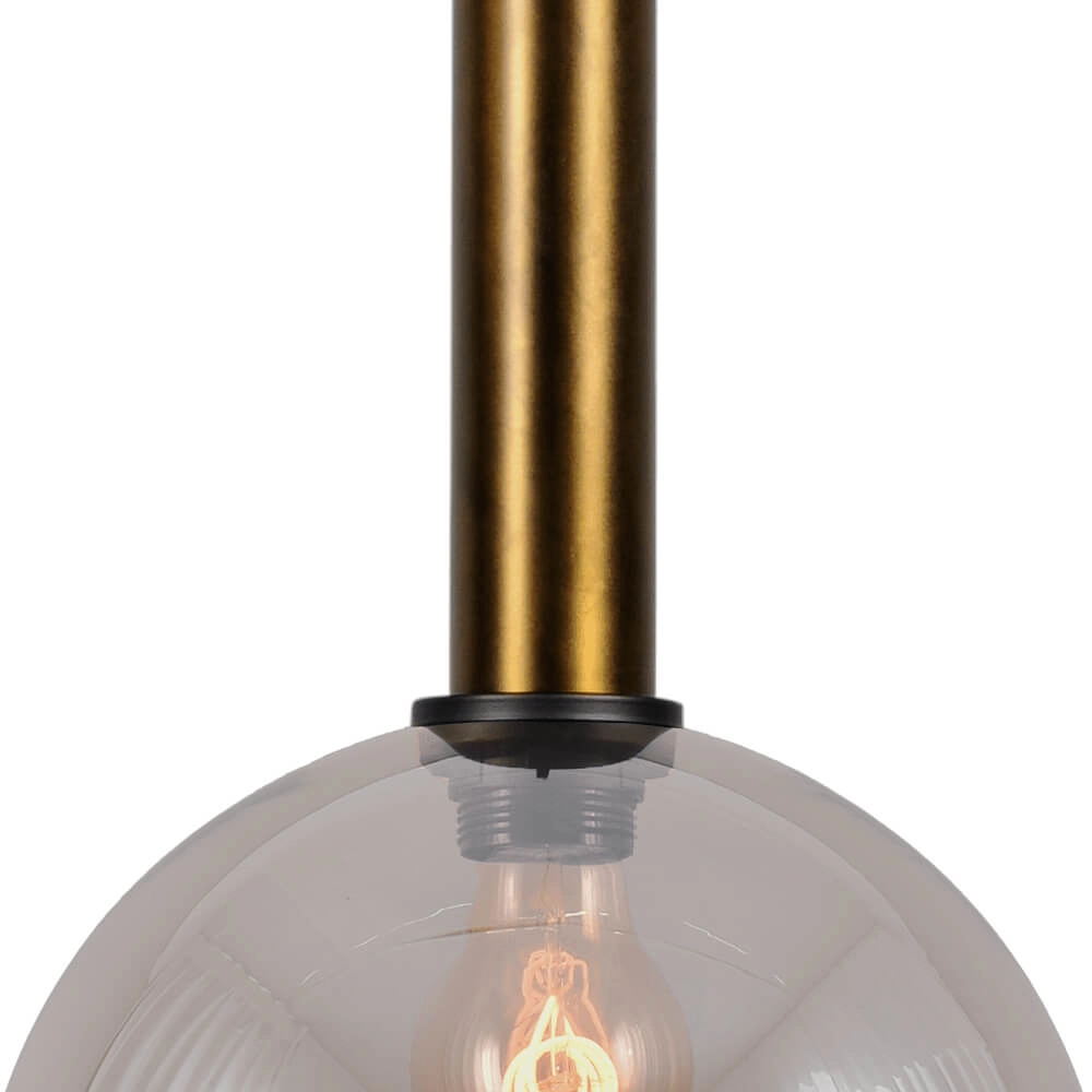 Hanglamp Ø 25cm Bella 2 Antiek messing met goud glas Masterlight 8718121334059