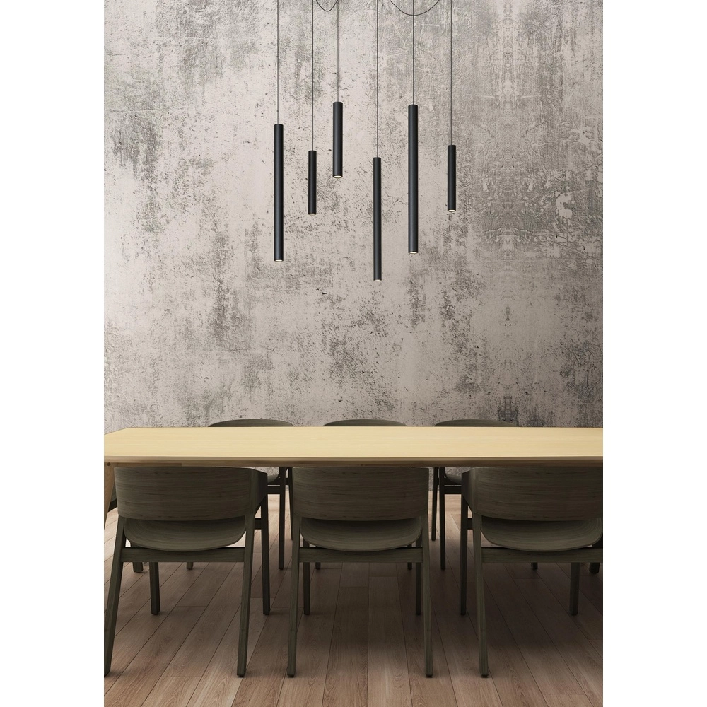 6-lichts hanglamp Lorenz design zwart Lucide 5411212740700