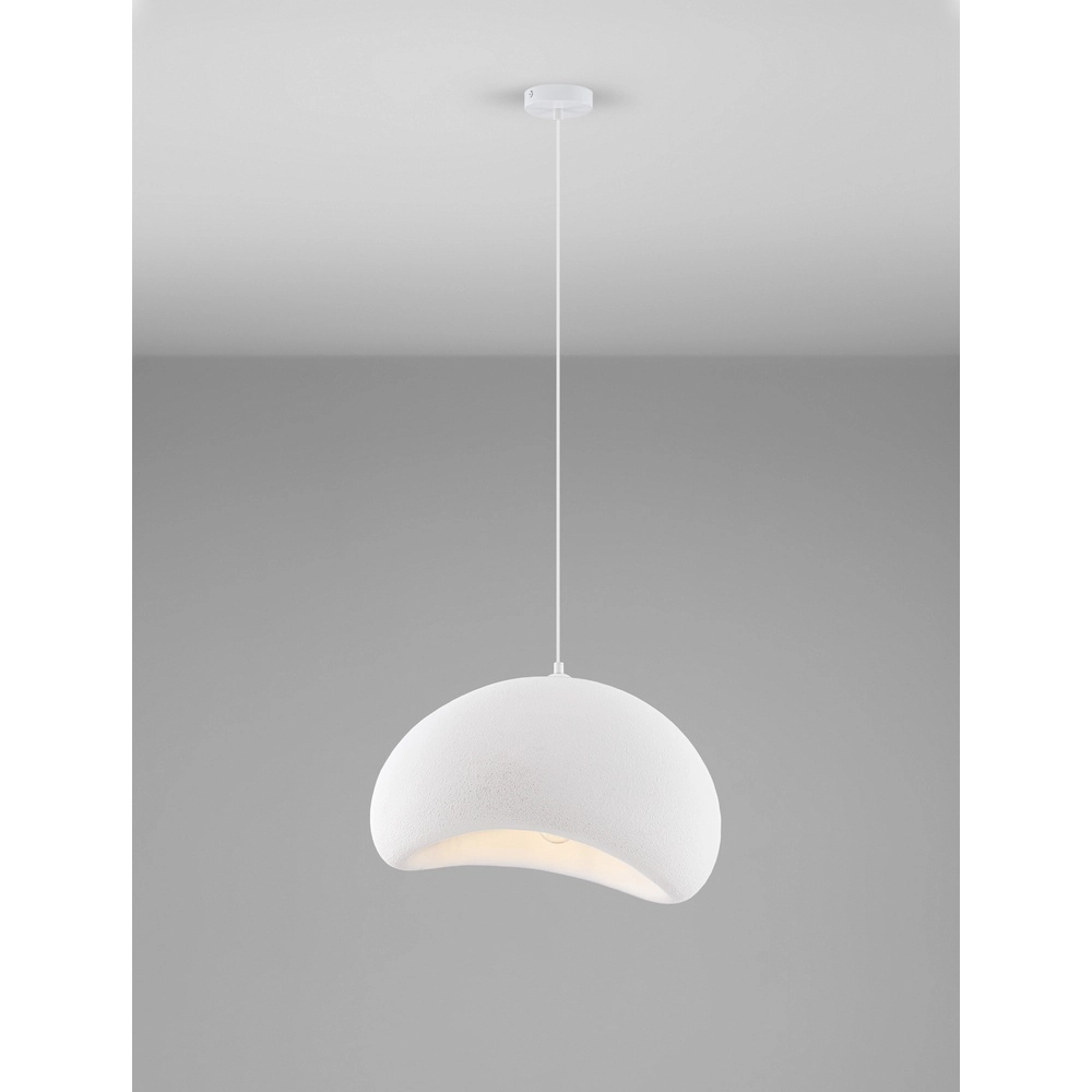 Natuurlijke hanglamp Aere wit 50cm Natuurlijke hanglamp Aere wit 50cm