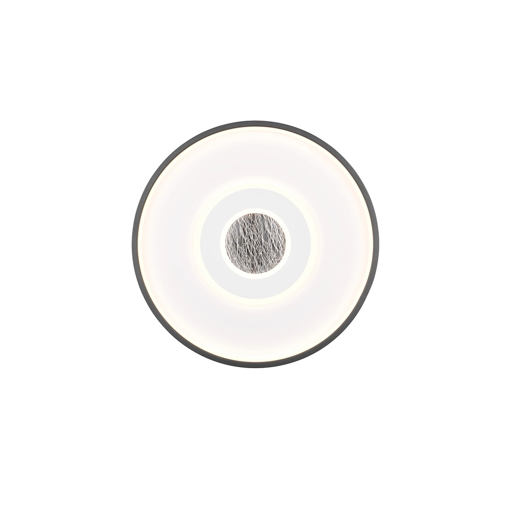 Ronde plafondlamp Nazar zwart met wit Trio 4017807659641