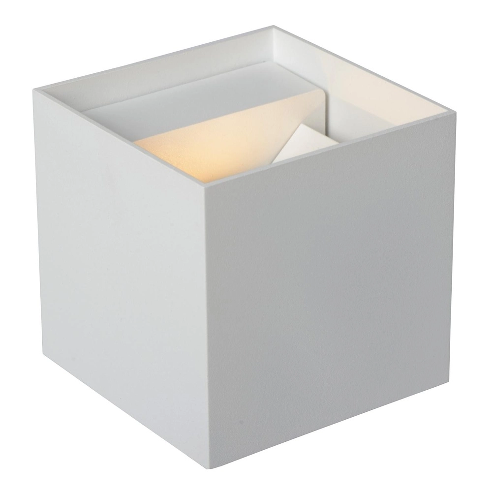 Vierkante wandspot Axi 2 x 7W IP54 wit