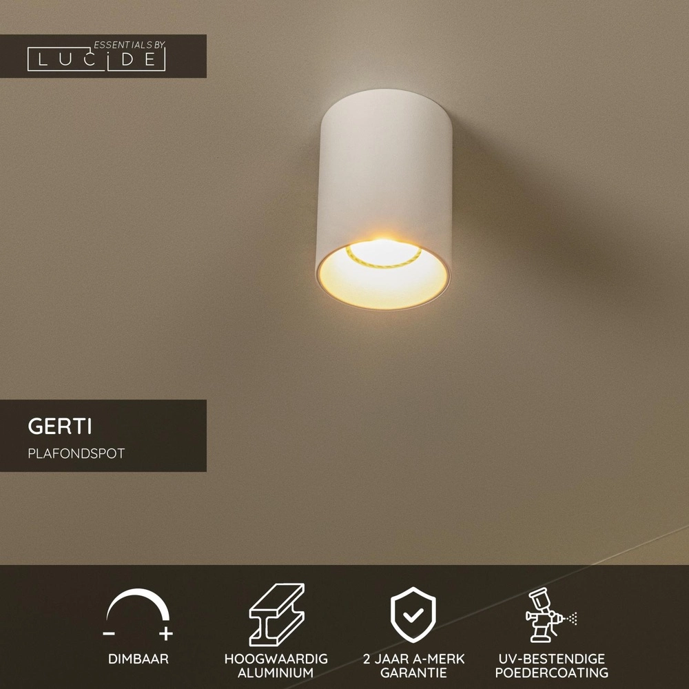 Opbouwspot Gerti wit Lucide 5411212094322