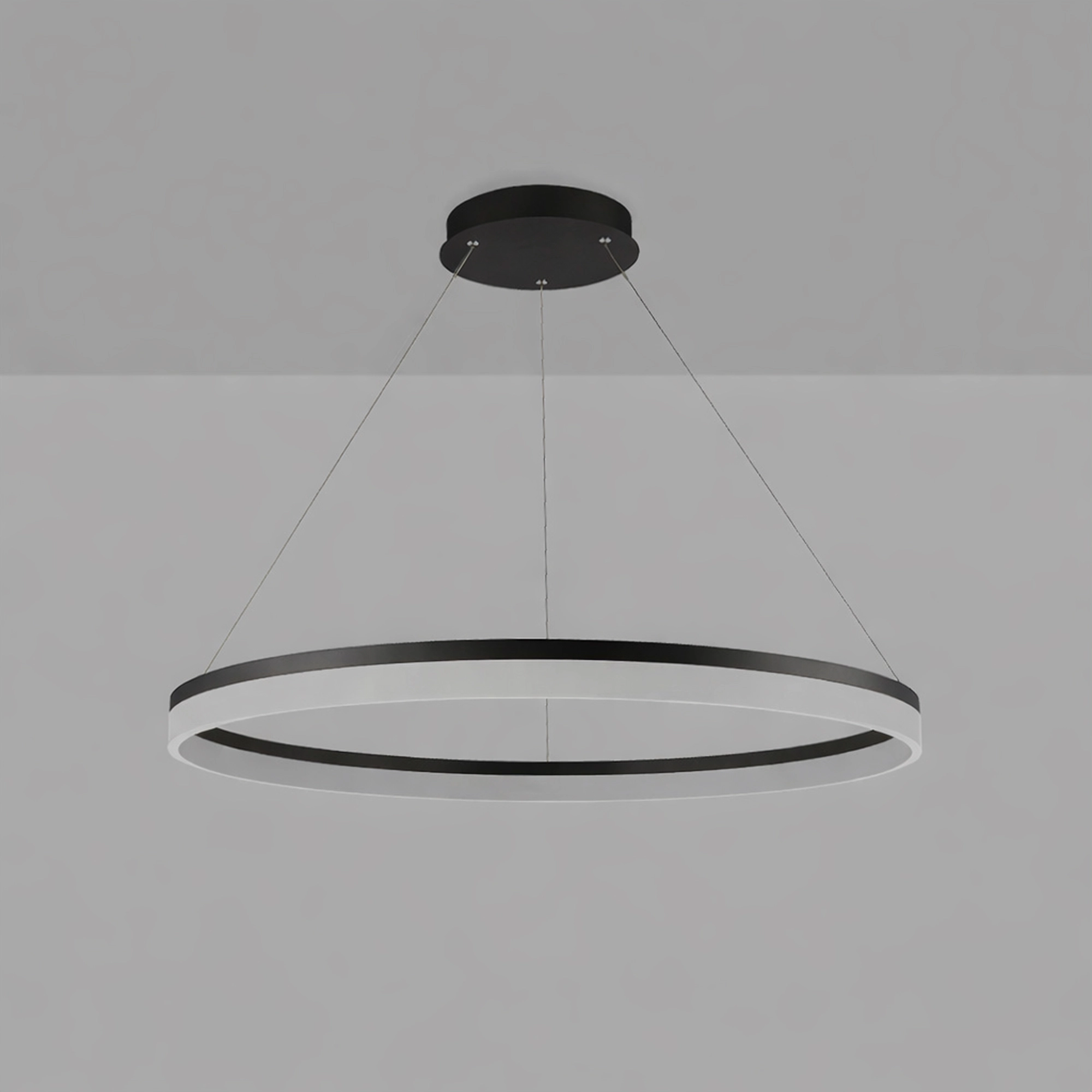 Strakke hanglamp Ara Ø 100cm zwart Lyora 5053423307206