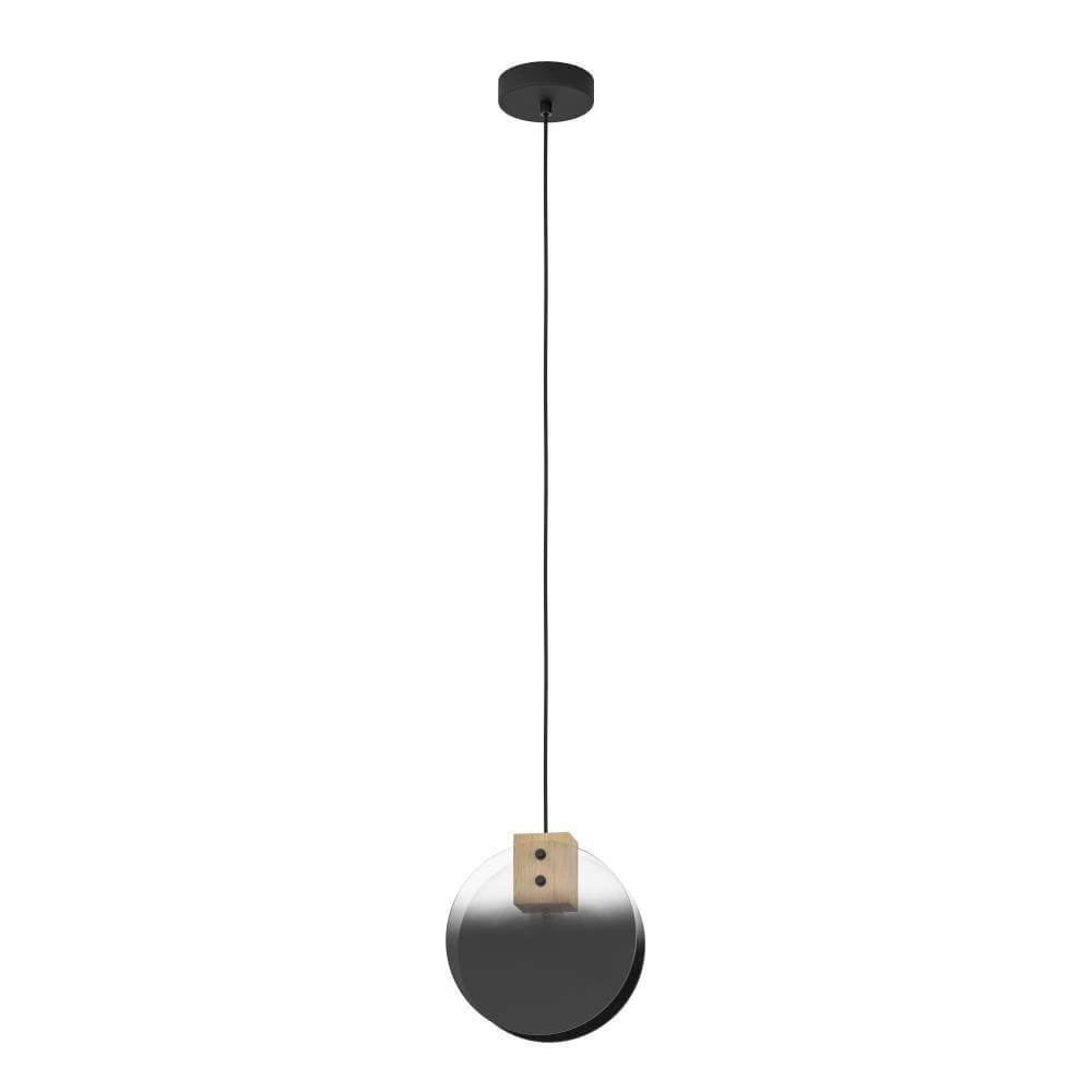 Hanglamp Millena hout met zwart