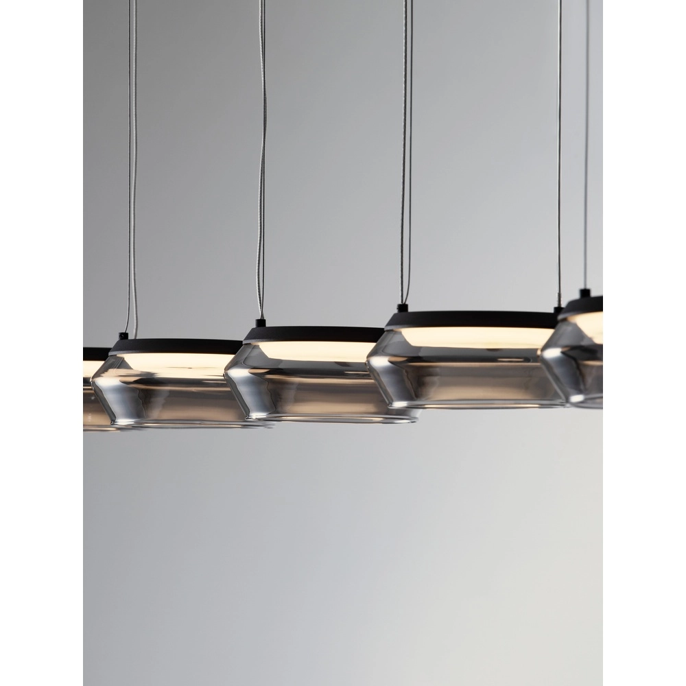 Strakke hanglamp Jailyn recht 5-lichts