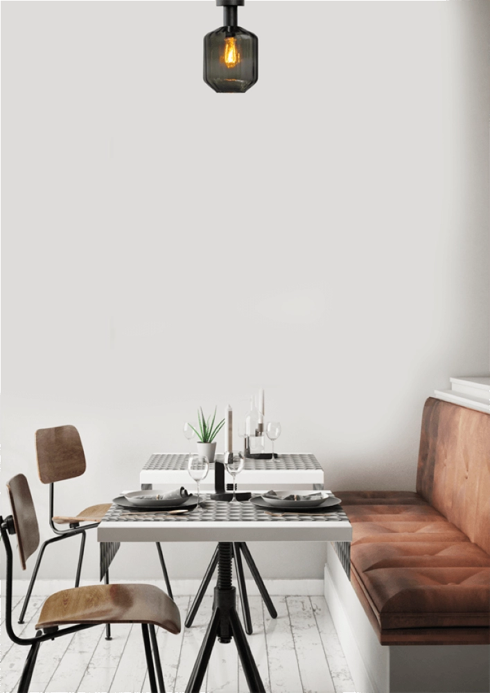 Plafondlamp - Ø 19cm - Porto met Jagger green glas Masterlight 8718121271569