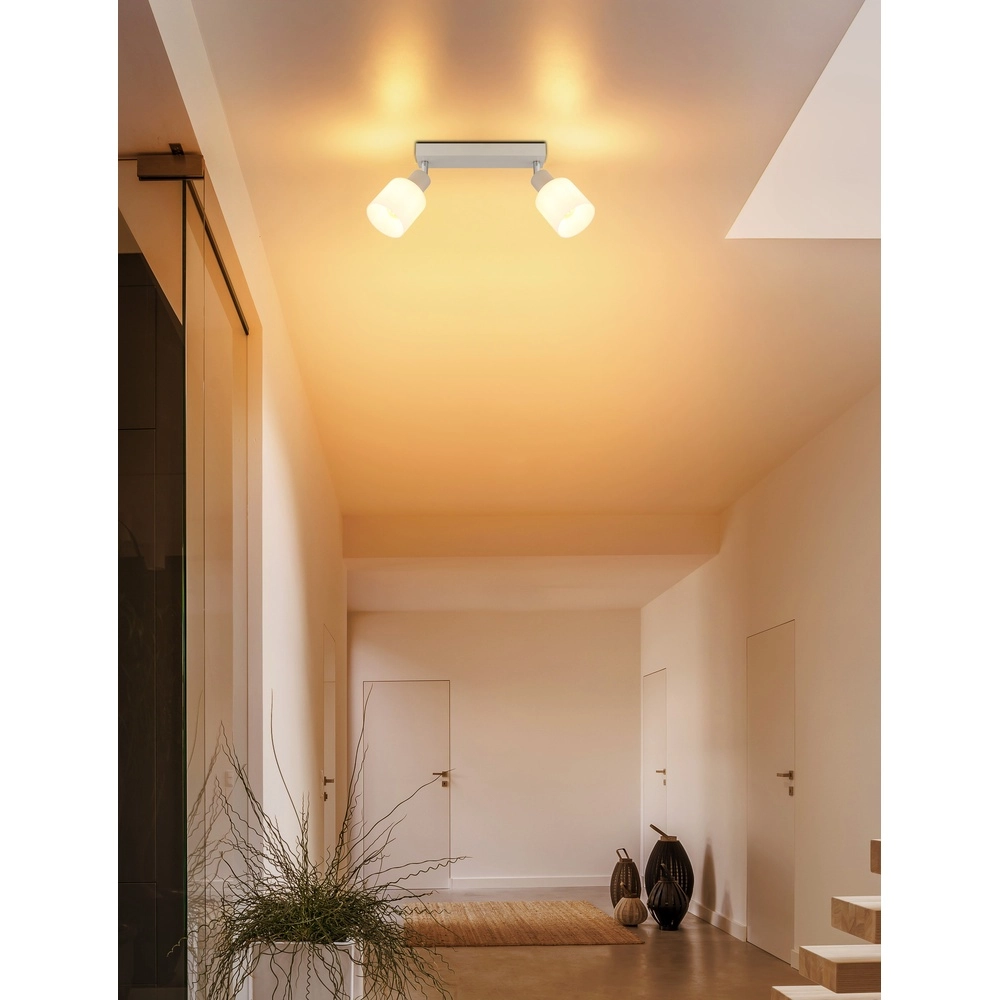 2-lichts plafondspot Trent zand bruin Globo 9007371575961