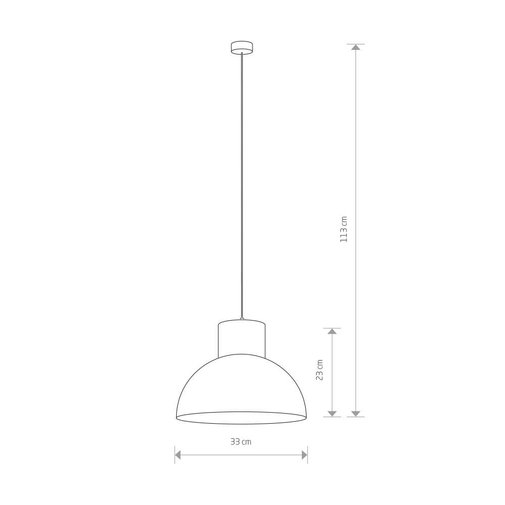 Zwarte hanglamp Works Ø 33cm Lyora 5903139661393