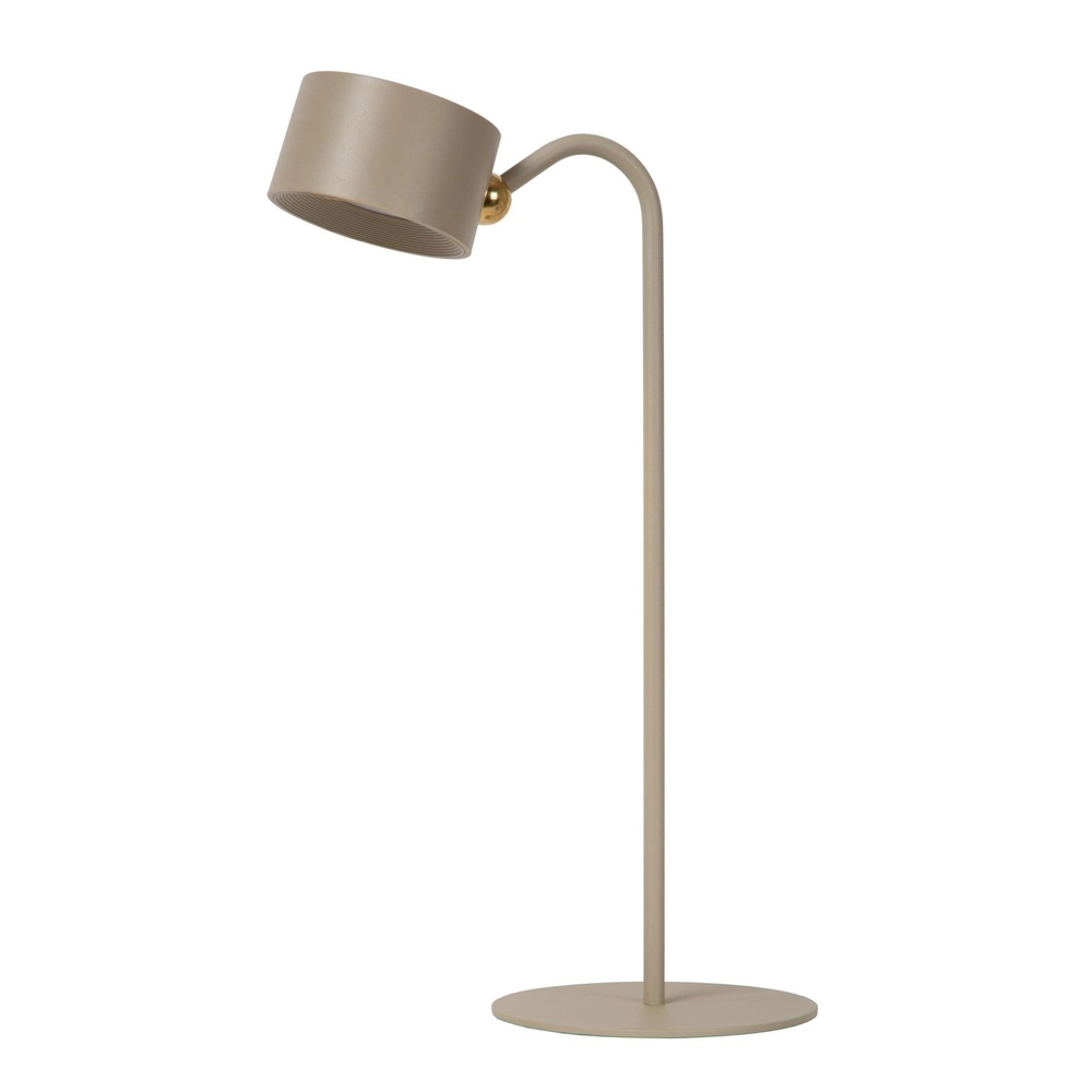Oplaadbare bureaulamp Jolan taupe