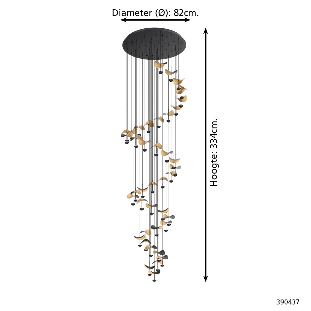 Vide hanglamp Dracera Ø 82cm Stars of Light 9008606344192