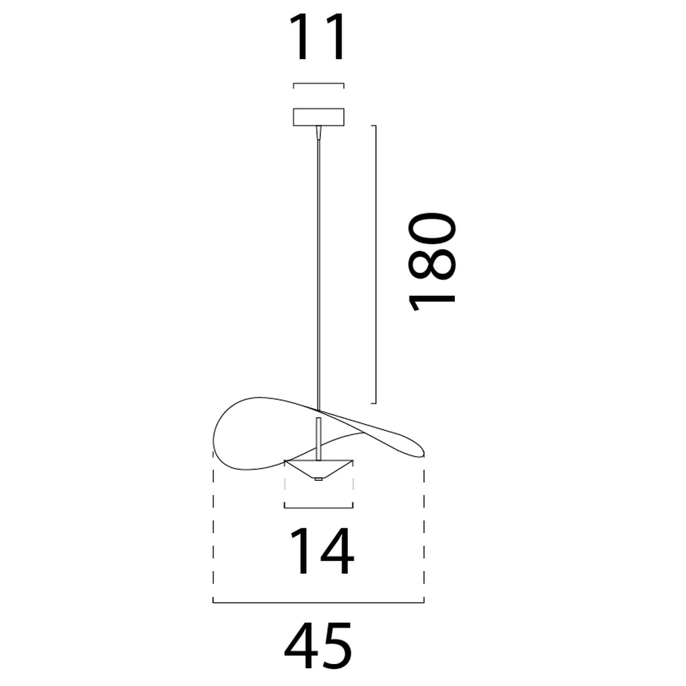 Ø 45cm led hanglamp Lente bladgoud Masterlight 8718121389295