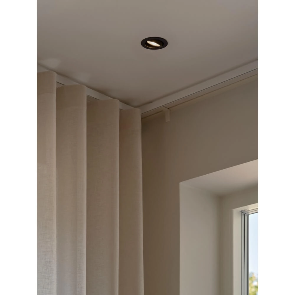 Zwarte inbouwspot Monolo Ø 8,2cm Nordlux 5704924023187