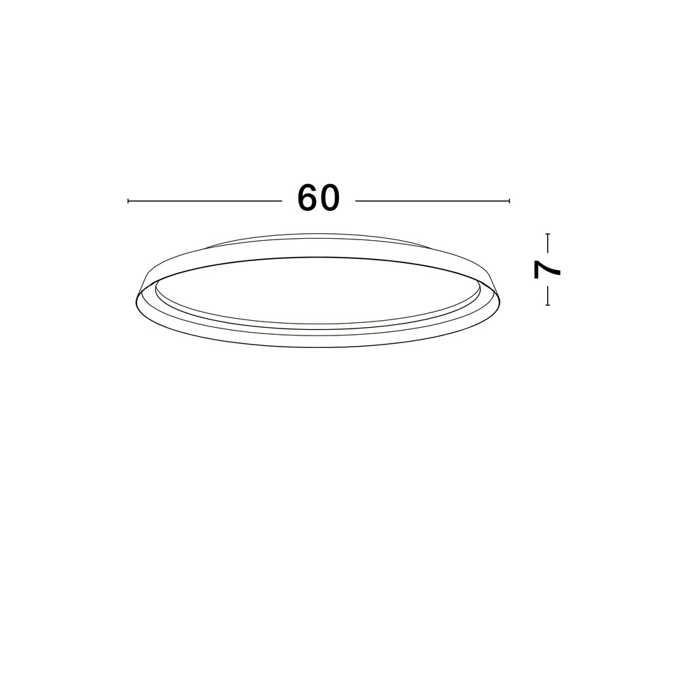 Design plafonniere Ormi Ø 60cm zwart Lyora 5212017463135