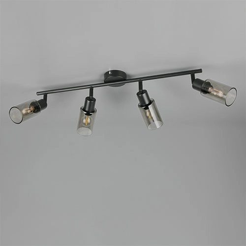 Design plafondlamp Mars 4-lichts zwart Trio 4017807670516
