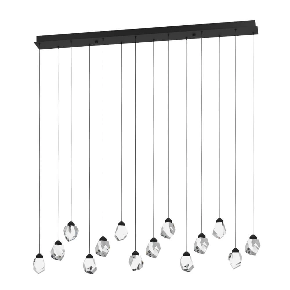 14-lichts hanglamp Sindicat zwart recht 14-lichts hanglamp Sindicat zwart recht