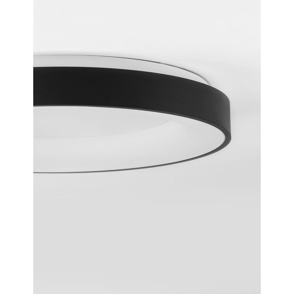 Plafondlamp Rando Thin zwart Ø 60cm Lyora 5212017420107