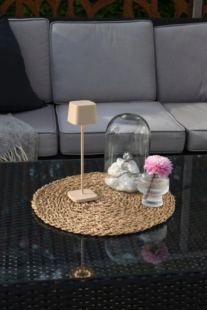 Oplaadbare tafellamp Capri mini zand bruin KonstSmide 7318307829334