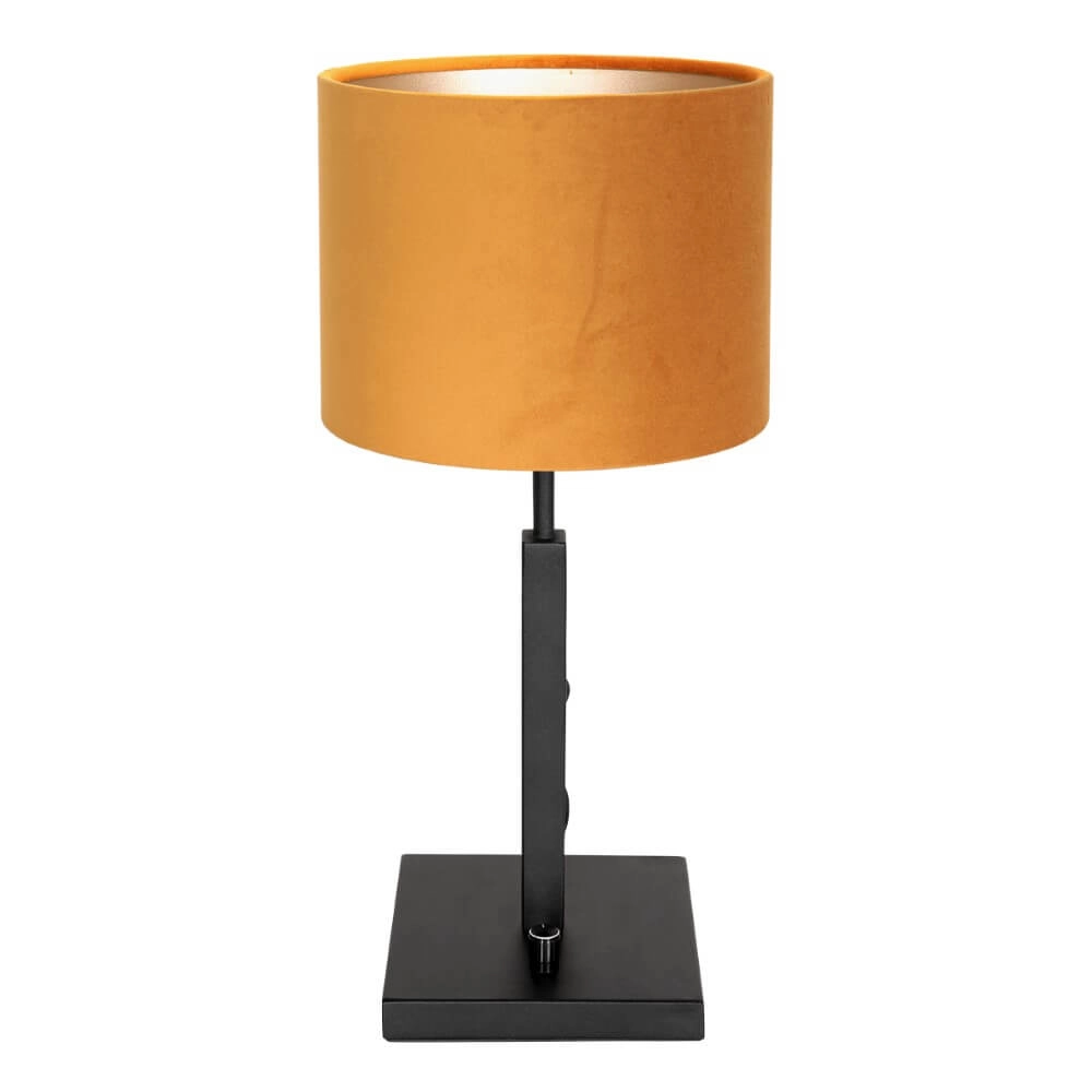 Schemerlamp Stanger zwart met goud velvet Steinhauer 8712746146349