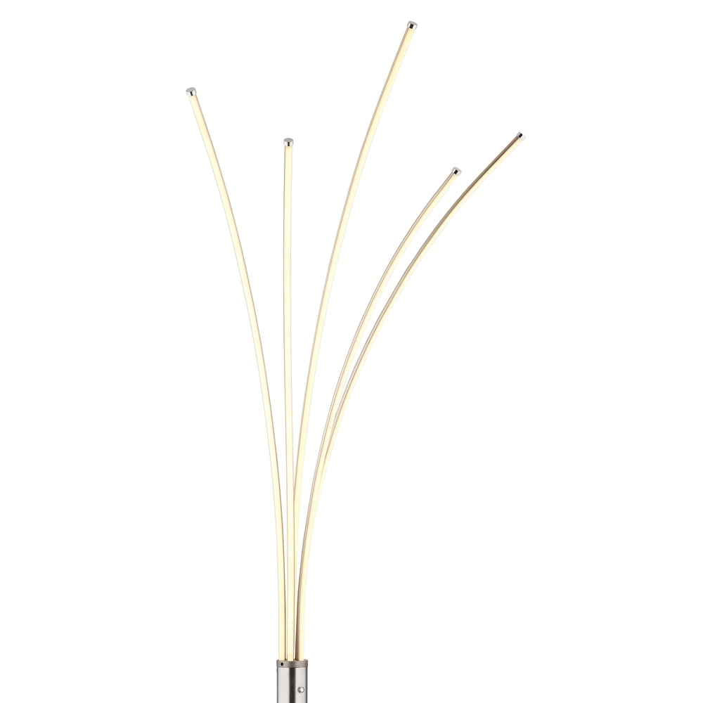 Moderne vloerlamp Bizzy nikkel Globo 9007371452712