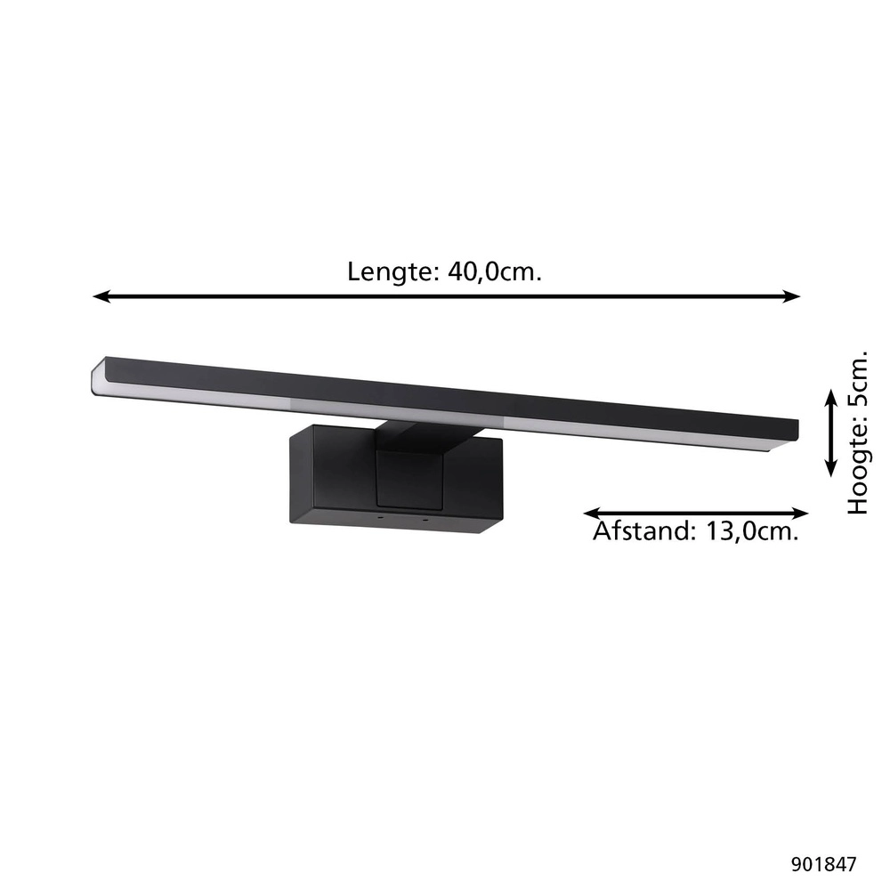 Spiegellamp Conettilla zwart 40cm Eglo 9008606356744