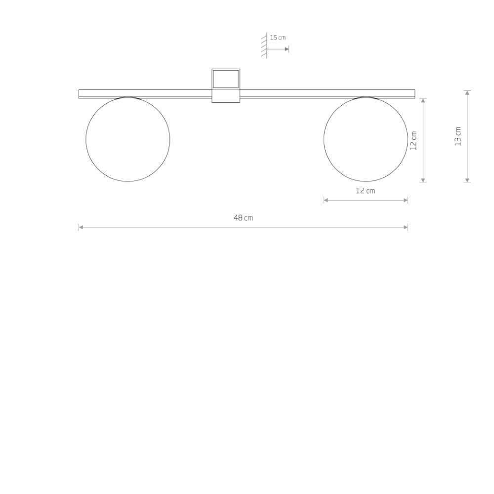 Glazen hanglamp Pik 2x wit glas Lyora 5903139103008