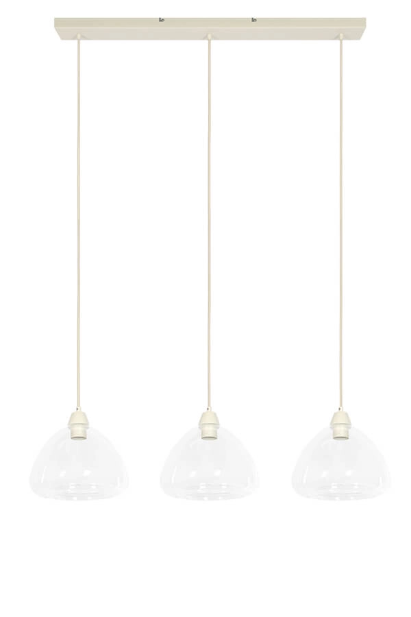 3-lichts hanglamp Bisho crème design 94cm Light & Living 8717807743314