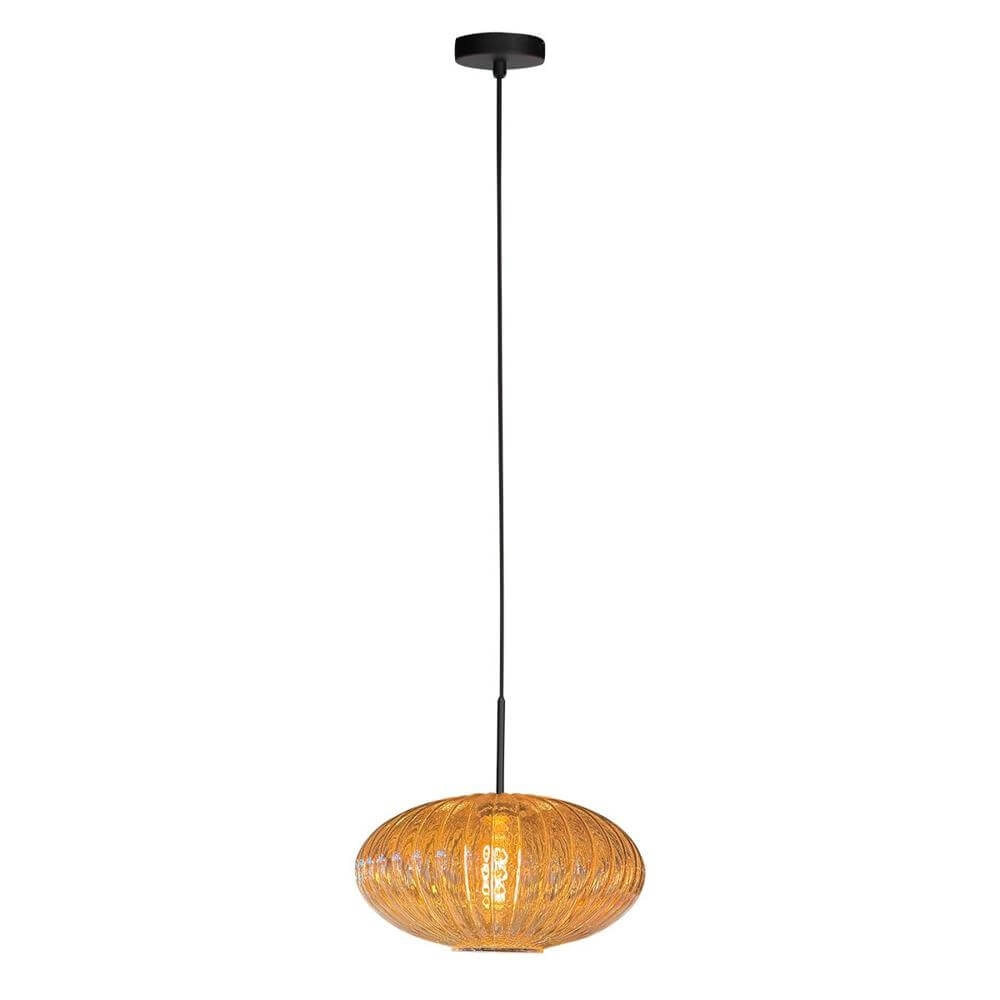 Hanglamp HaloSwap met 1 amberk glas