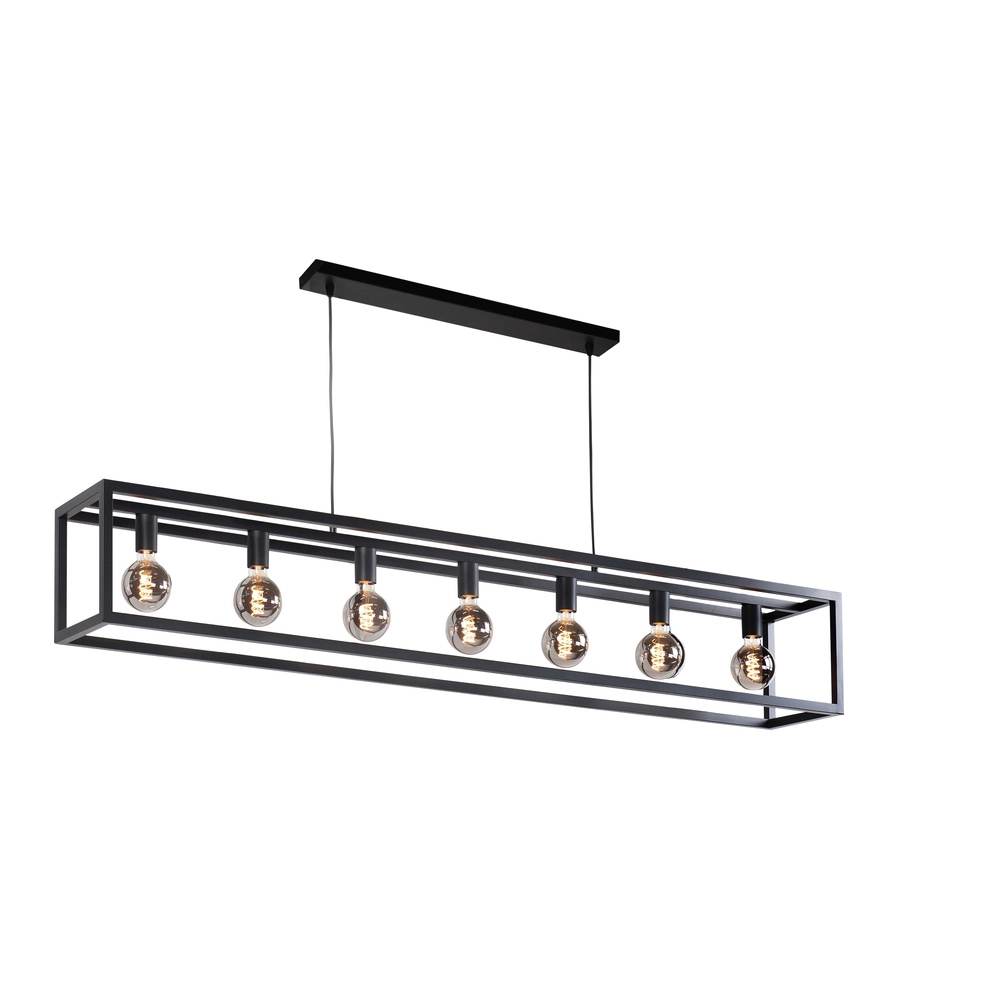 Design hanglamp Fragola 170cm 7-lichts zwart