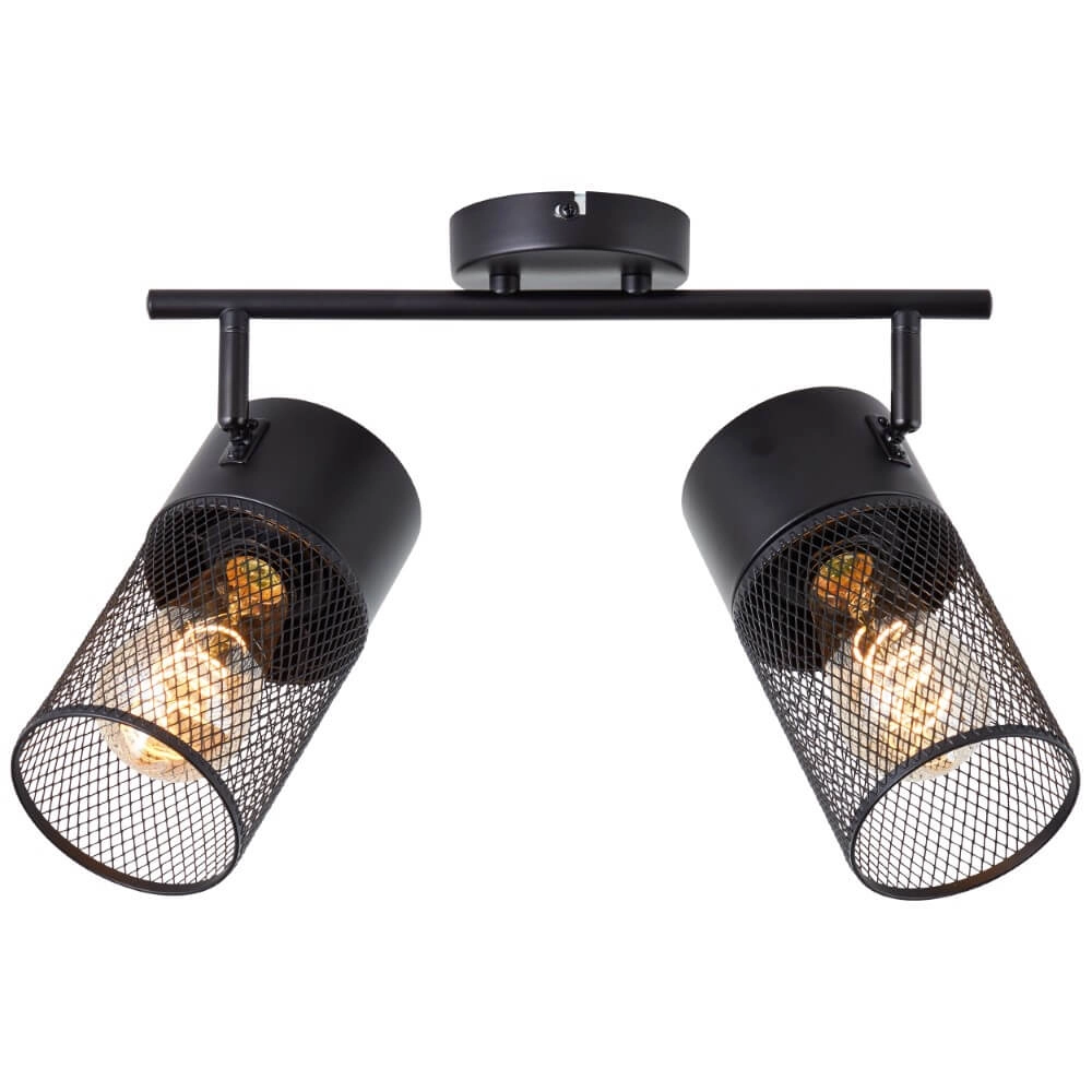 Zwarte plafondlamp Kamolo 2x E27 Zwarte plafondlamp Kamolo 2x E27