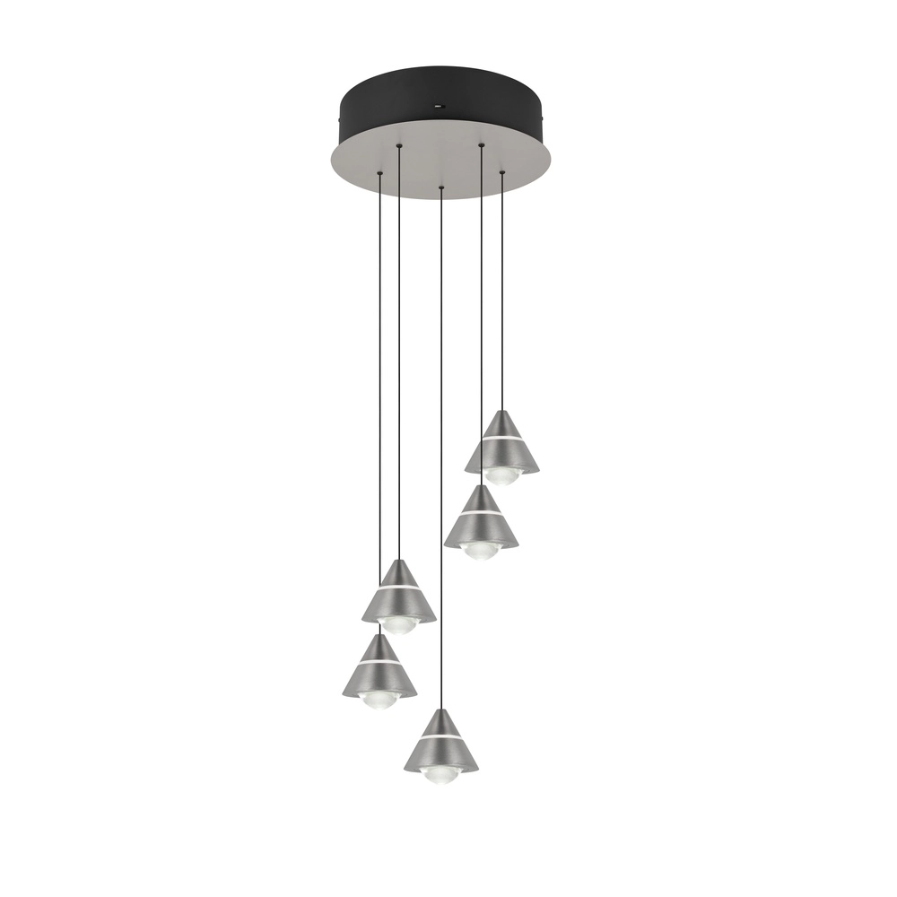 Design hanglamp Romeo 5-lichts nikkel Trio 4017807667820