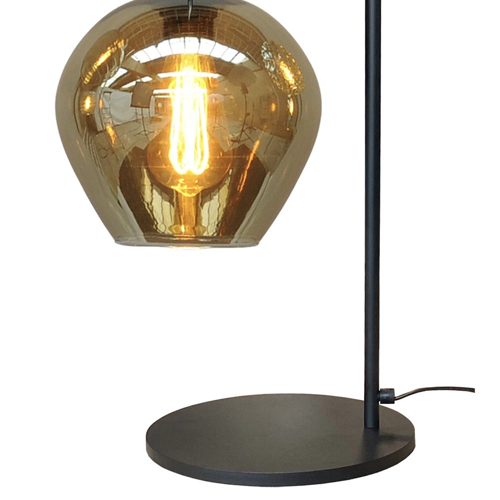 Tafellamp glas Bounty zwart en goud Masterlight 8718121251097