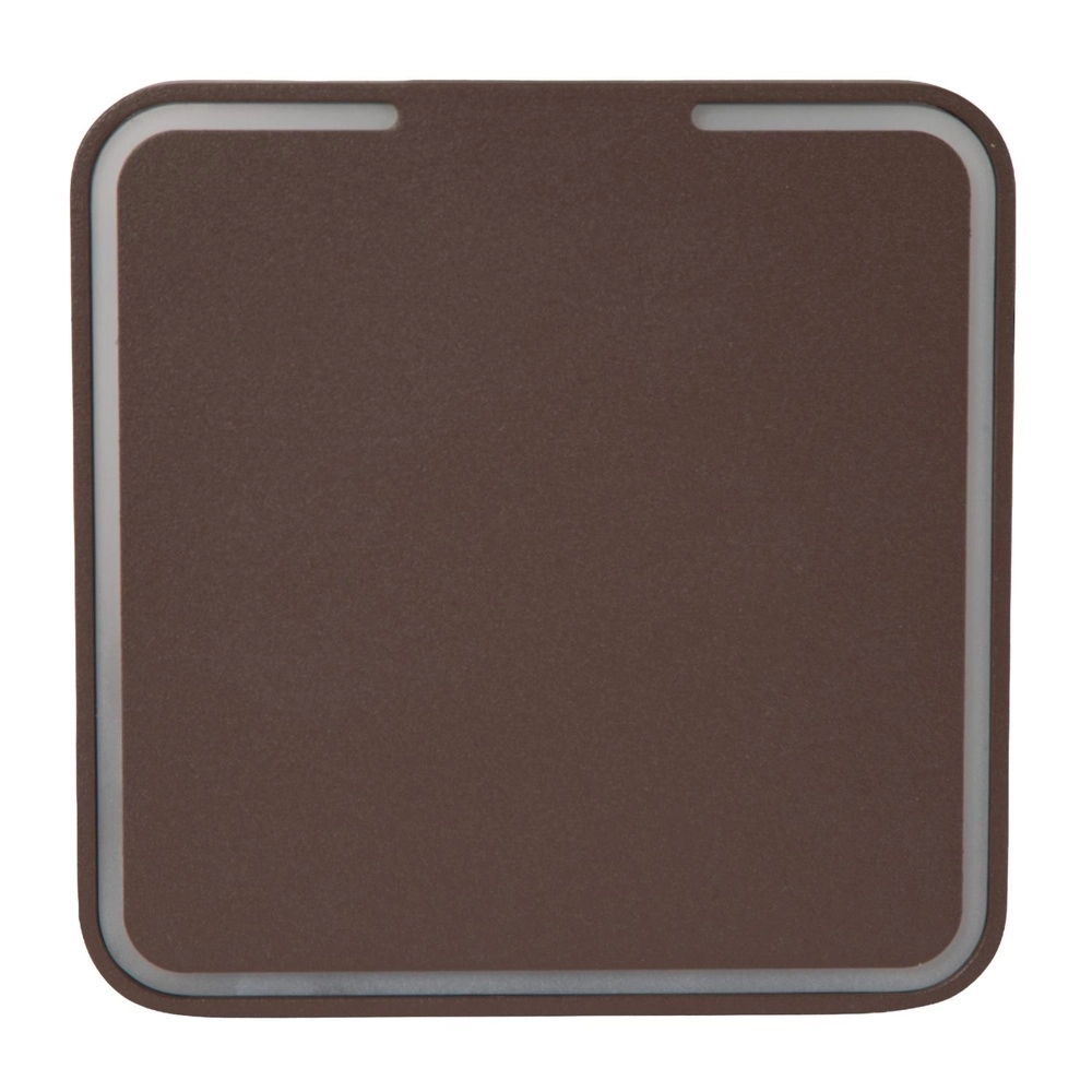 Strakke wandlamp Finister vierkant roestbruin