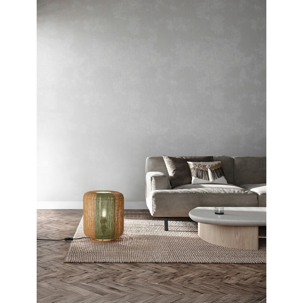 Tafellamp Dena Ø 33cm bruin met groen Lyora 5212017477392