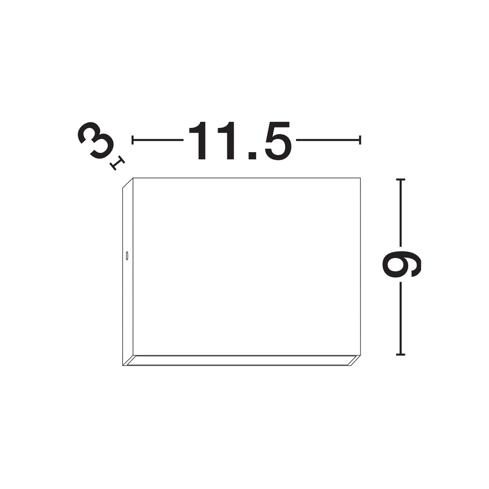 Strakke wandspot Tick downlighter zwart Lyora 5212017453617