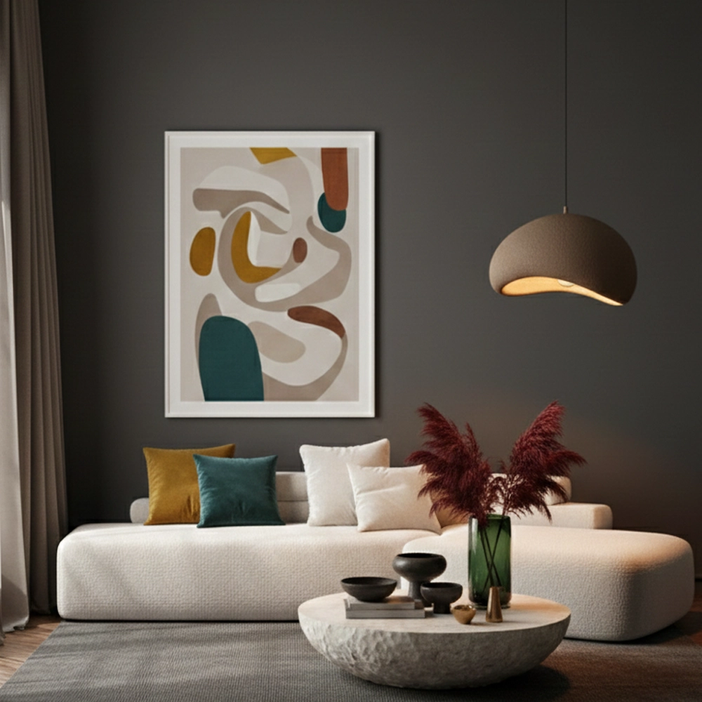 Natuurlijke hanglamp Aere bruin 40cm