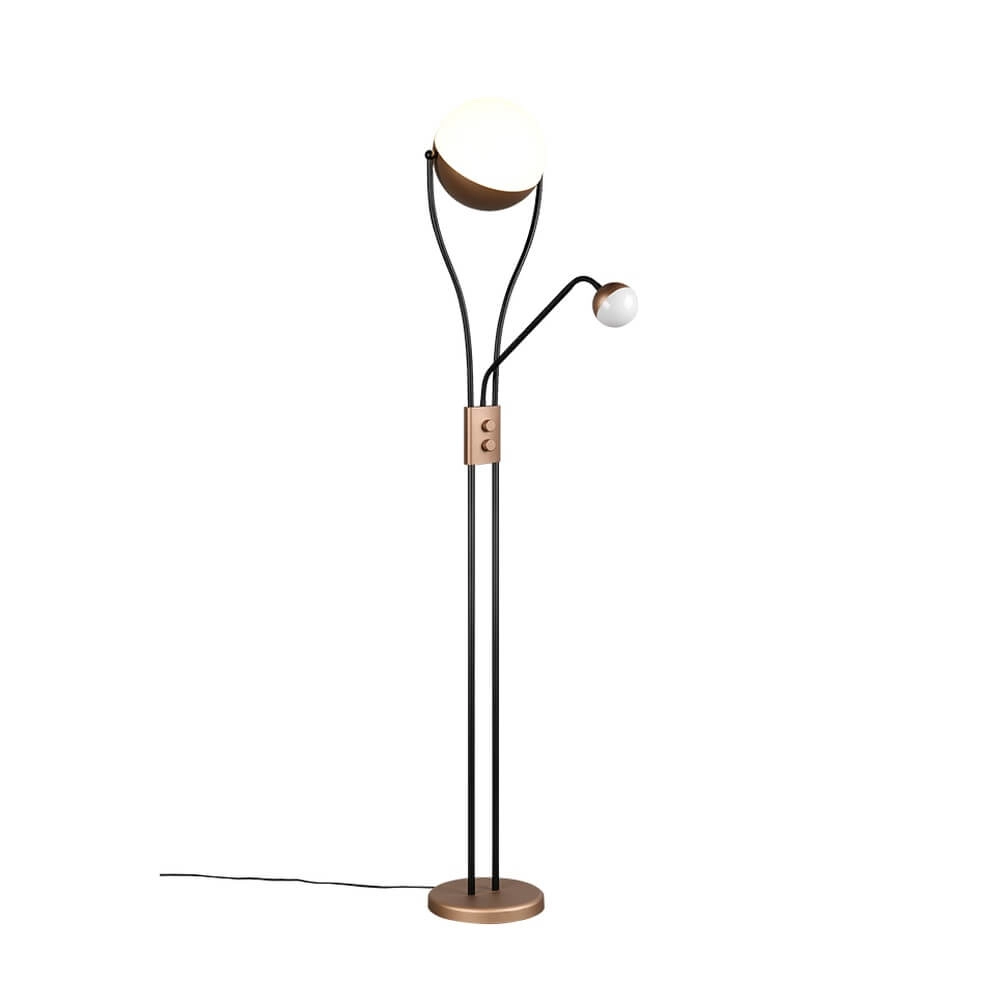 Leeslamp Chris koffiebruin 2-lichts Trio 4017807642971