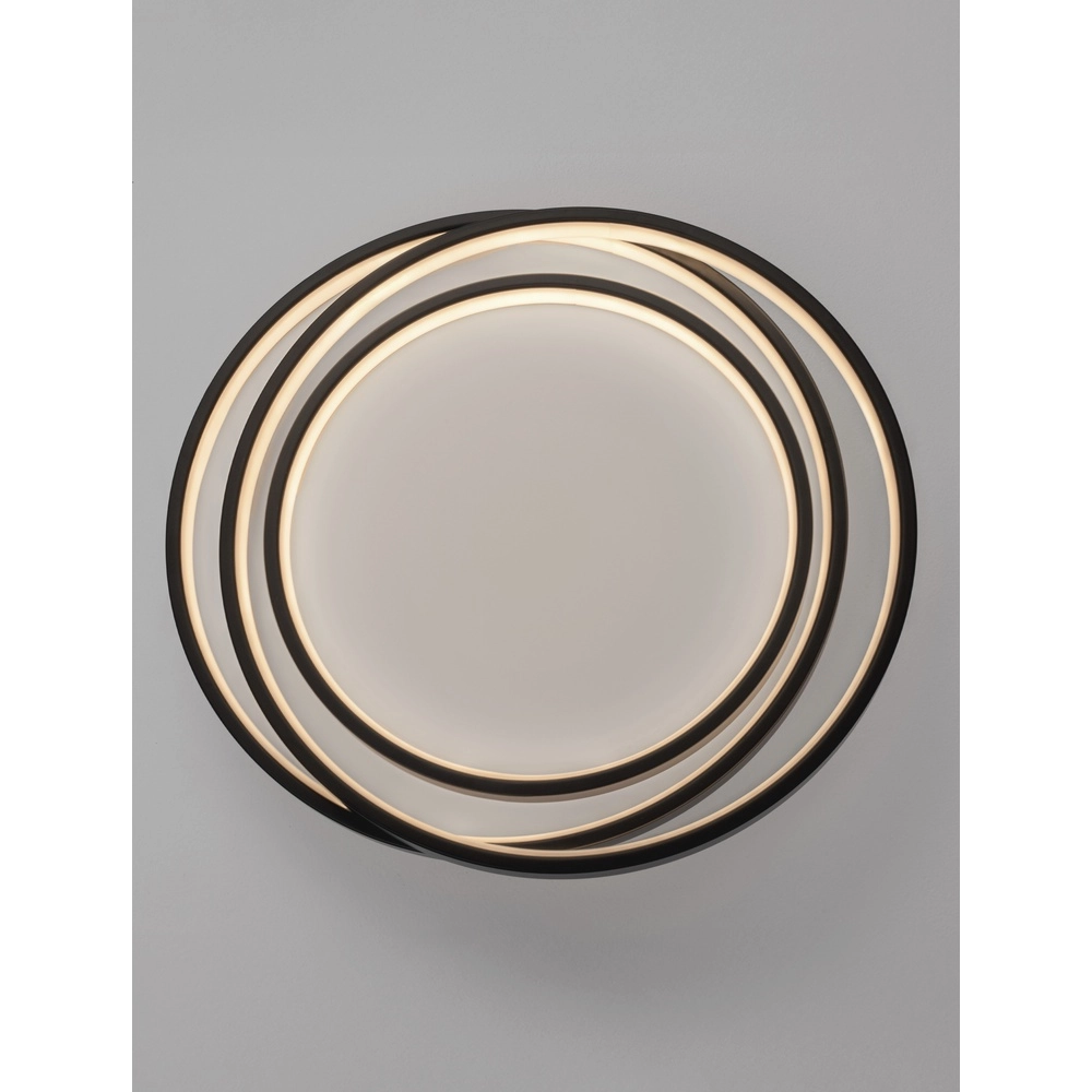 Ronde plafondlamp Arbor zwart Ø 44cm Lyora 5212017454928