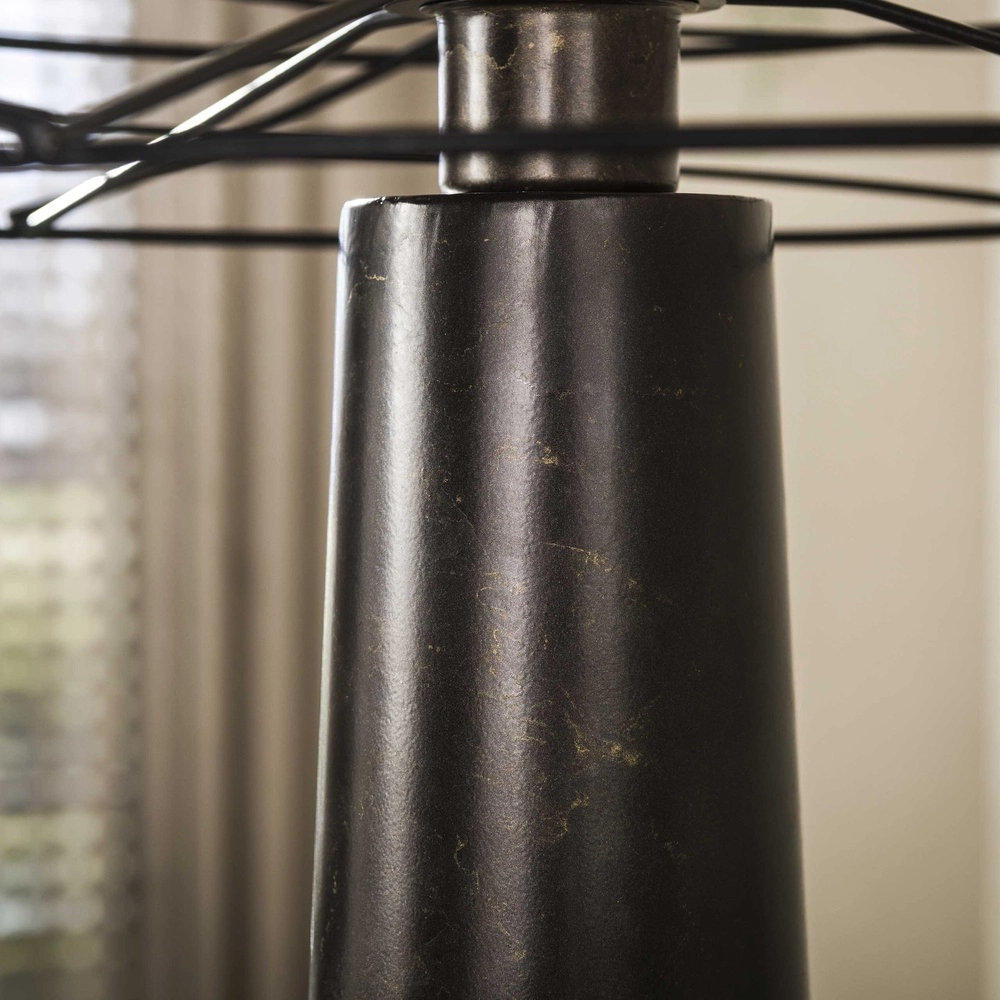 Urban bruine vloerlamp Curl met draad kap Lyora 8716803512535