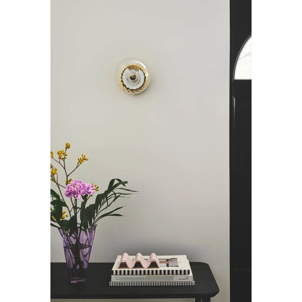 Glazen wandlamp Chisell messing Nordlux 5704924015663