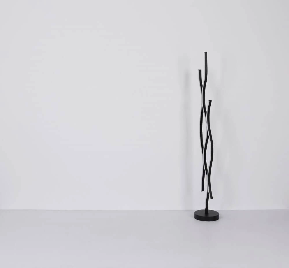 Vloerlamp Geronimo zwart met hout Globo 9007371457045