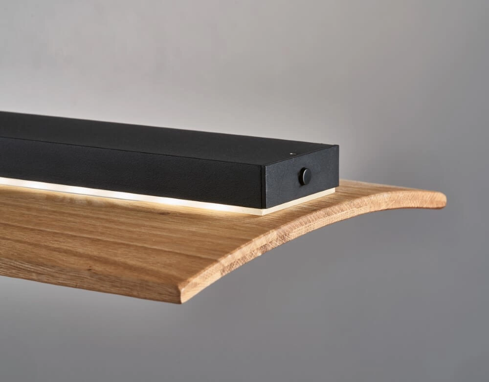 Hanglamp Shine-Wood zwart Fischer & Honsel 4003694610773