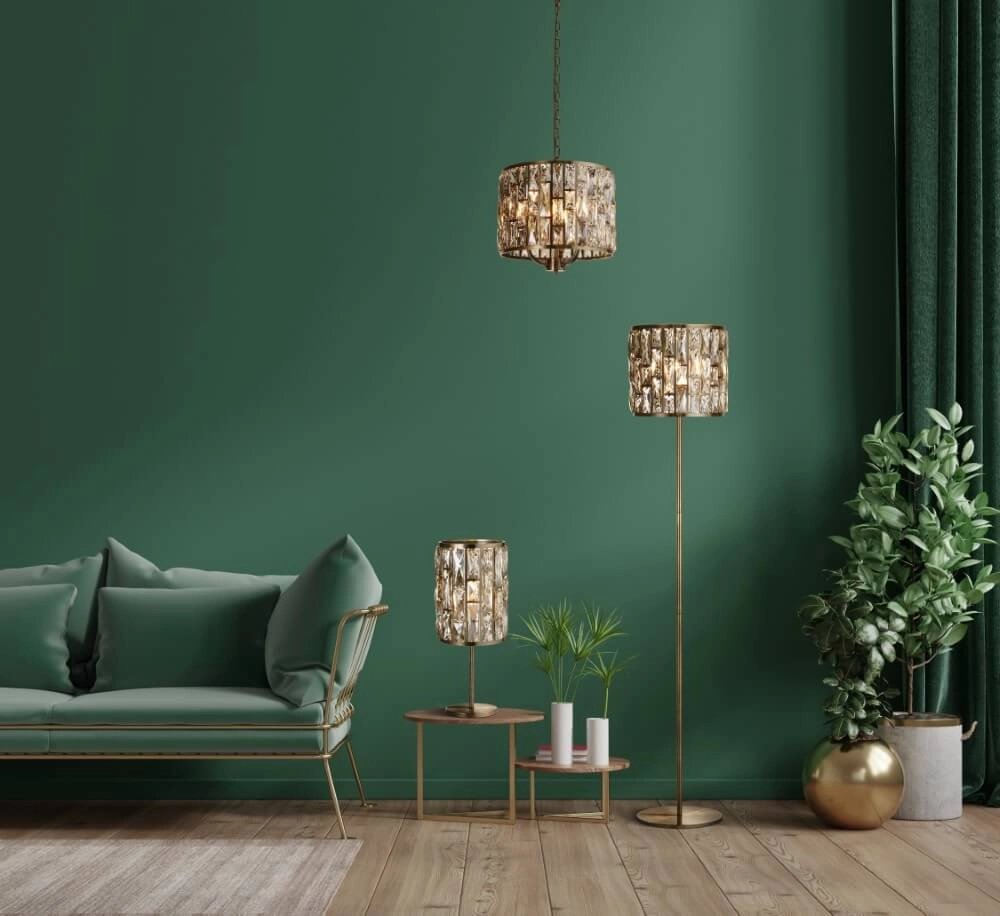 Klassieke tafellamp Bijou goud Searchlight 5053423242101