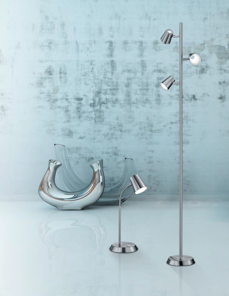 Bureaulamp nikkel Narcos Trio 4017807302677