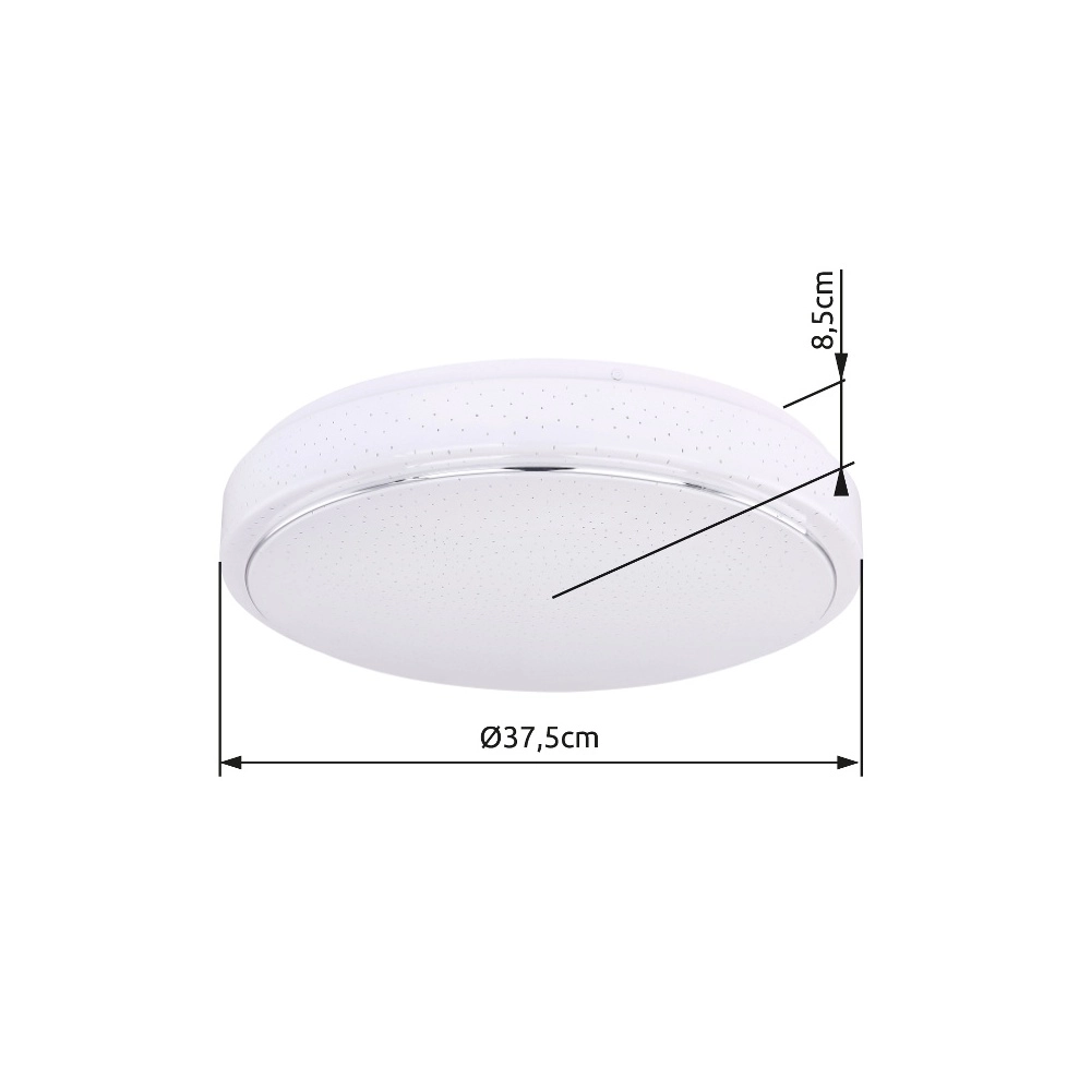 Design plafonniere Kalle Ø 37,5cm wit Globo 9007371385782